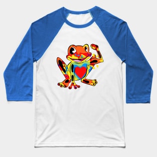 Happy Strong Frog Baseball T-Shirt